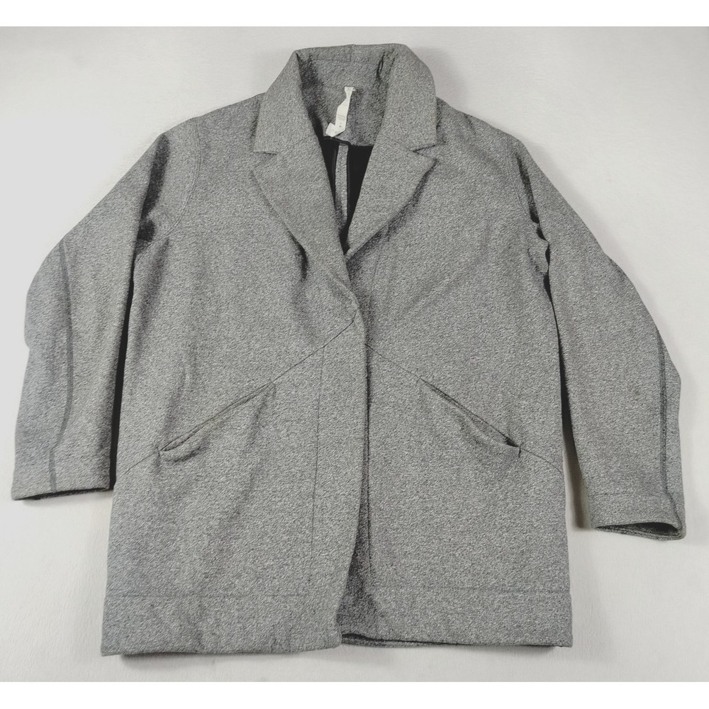 Lululemon Jacket Womens 10 Gray‎ Fleece Lined Collared Relaxed Fit Cozy Car Coat